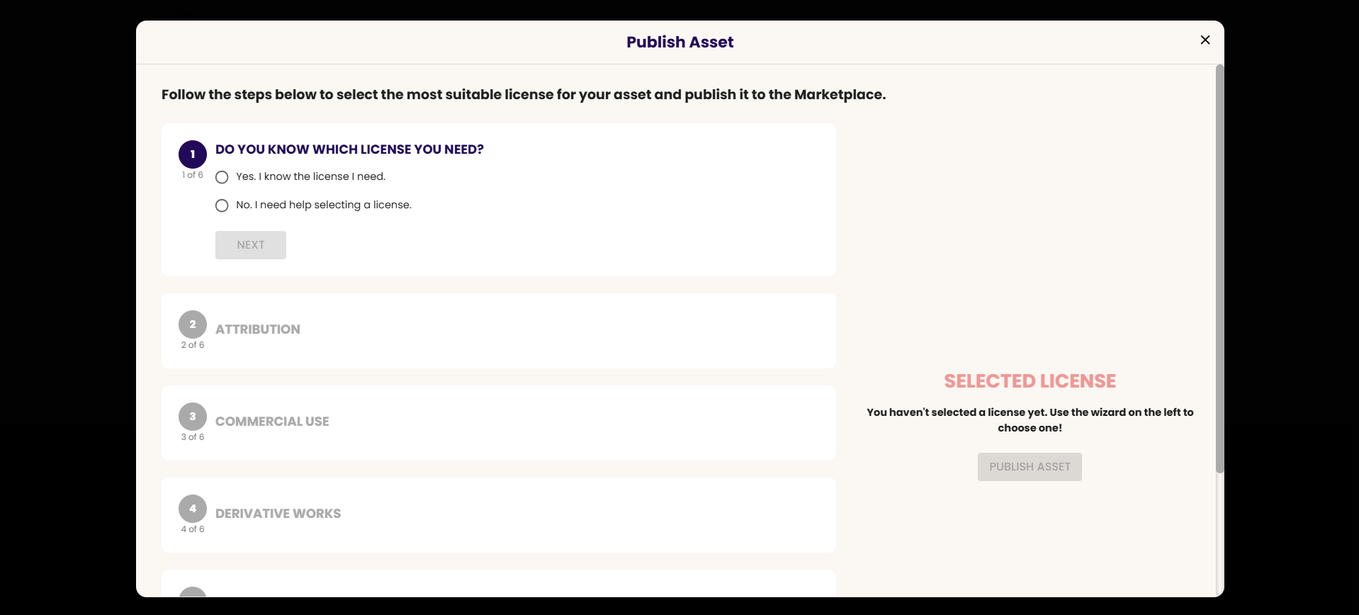 Figure1_XReco interface displayed during the publication of an asset on the marketplace