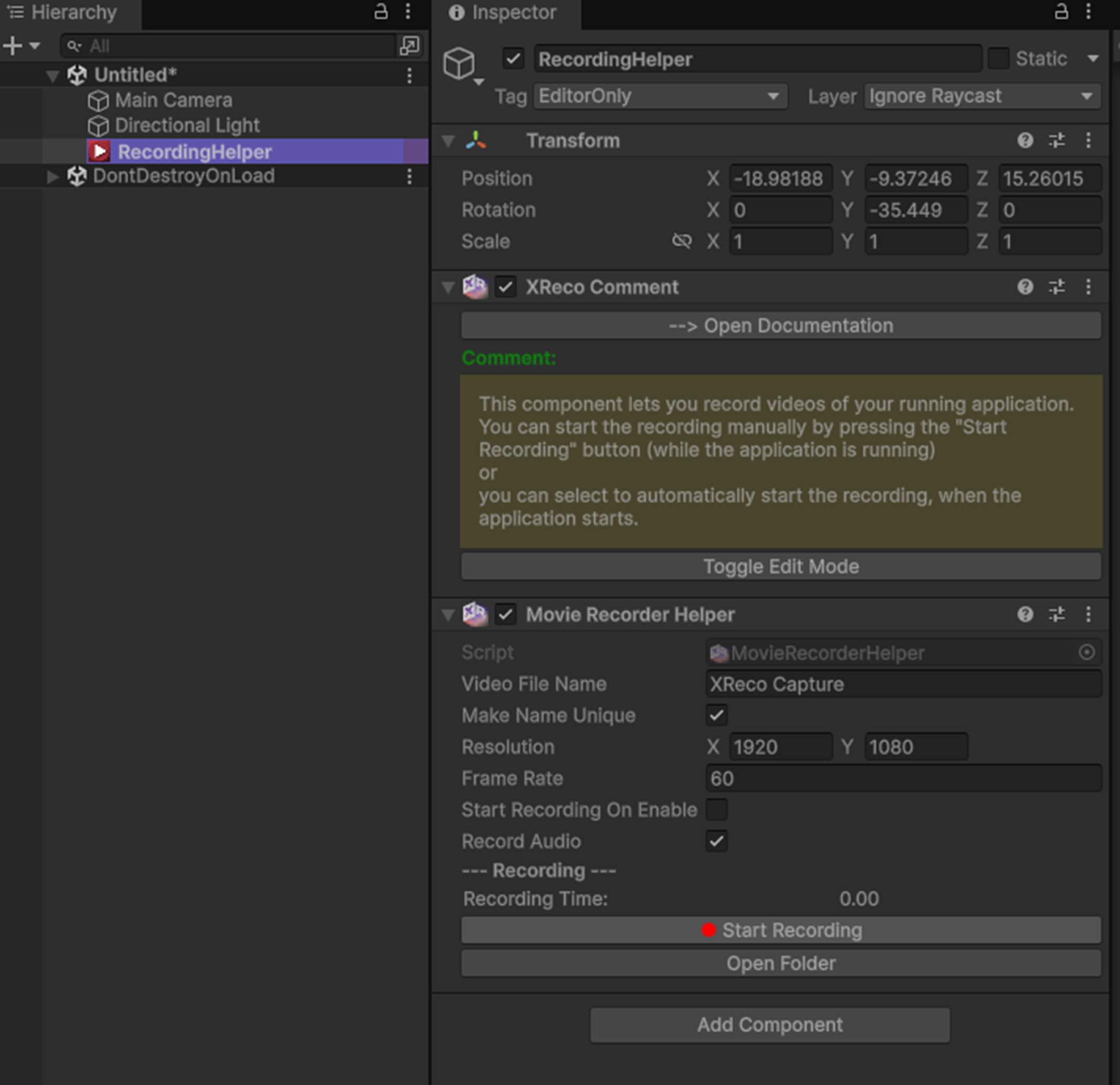 XReco_Video Recording Helper Video-Recording-Helper