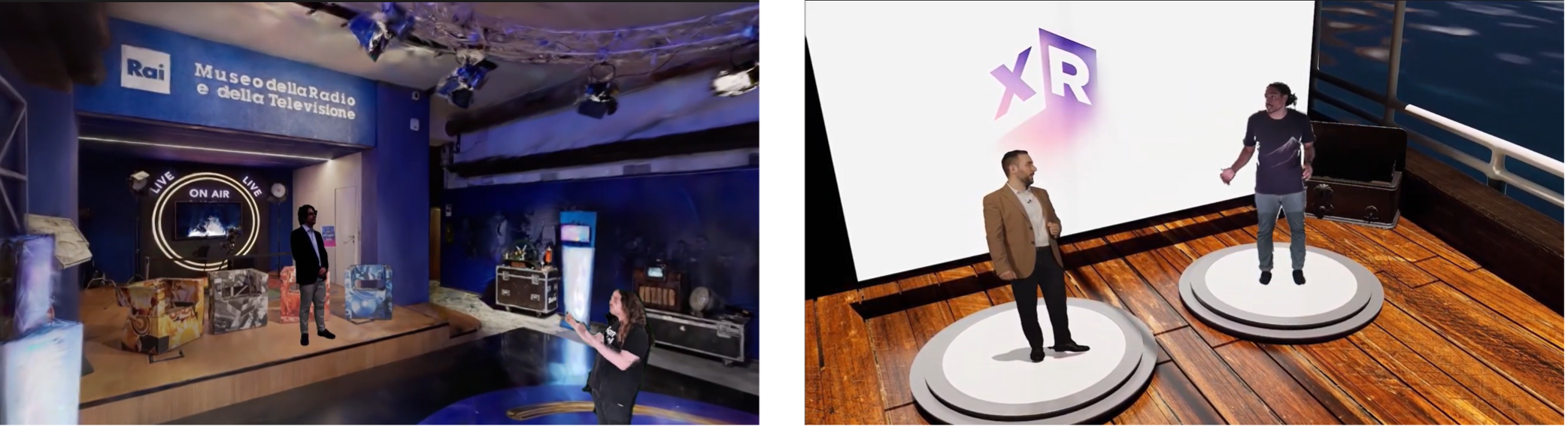 Screenshots of the XReco Holoportation Use Case, by Rai.